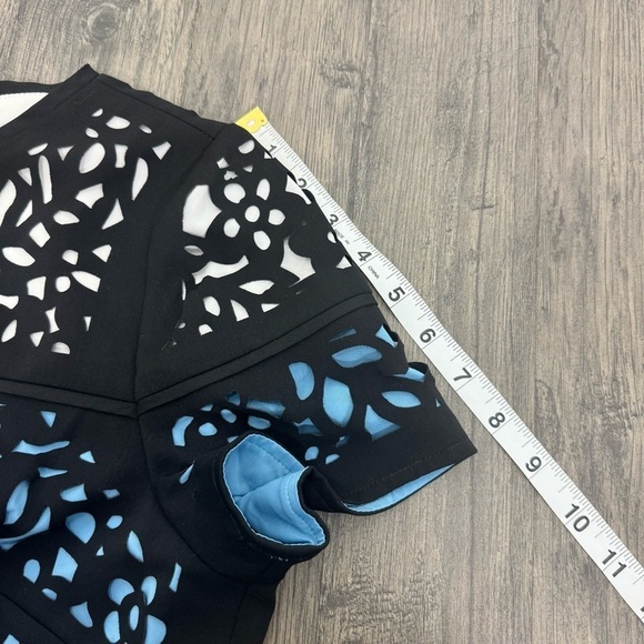 Shani Collection Colorblock Laser Cut Ombré Sheath Dress in Blue Size 12 - Picture 13 of 15